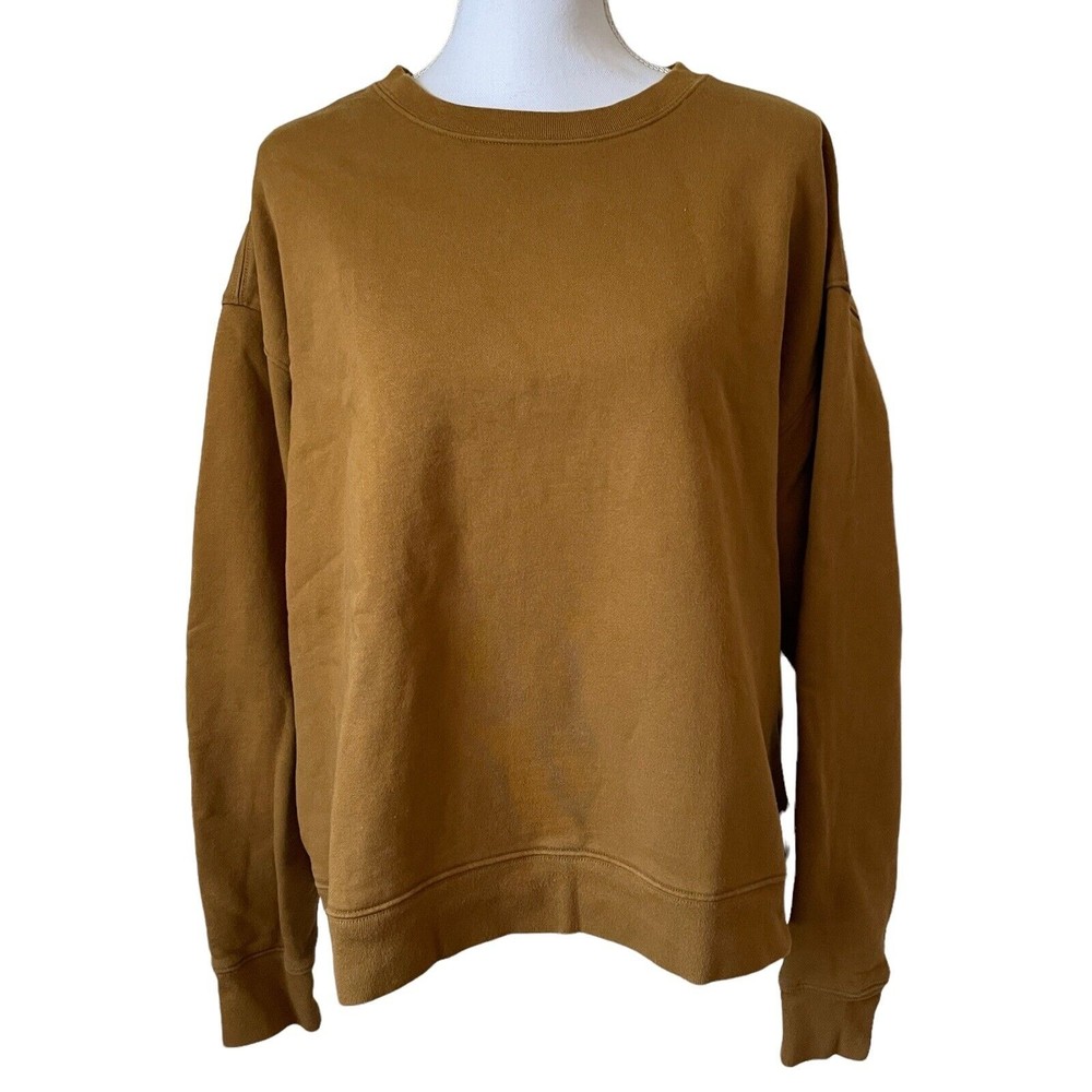 Girlfriend Collective 50/50 Classic Sweatshirt Sycamore Fleece Cropped